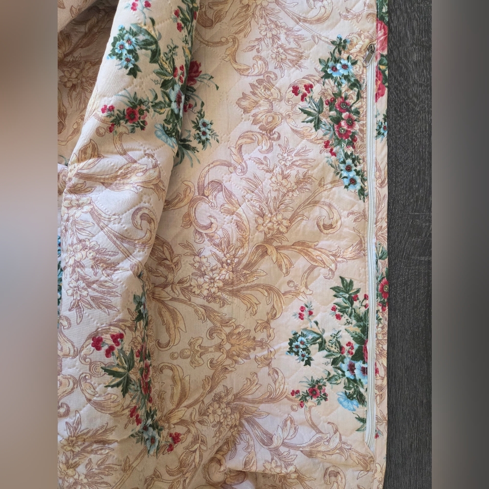 Floral Duvet Cover With Zipper - Picture 4 of 6